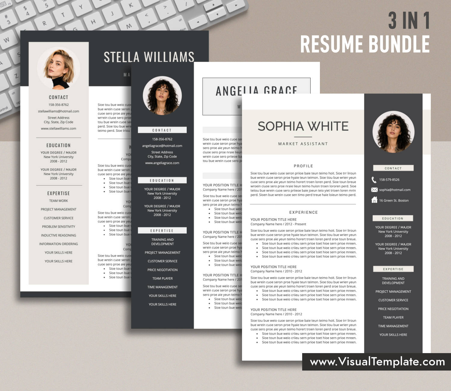 Resume Templates Bundle for Microsoft Word