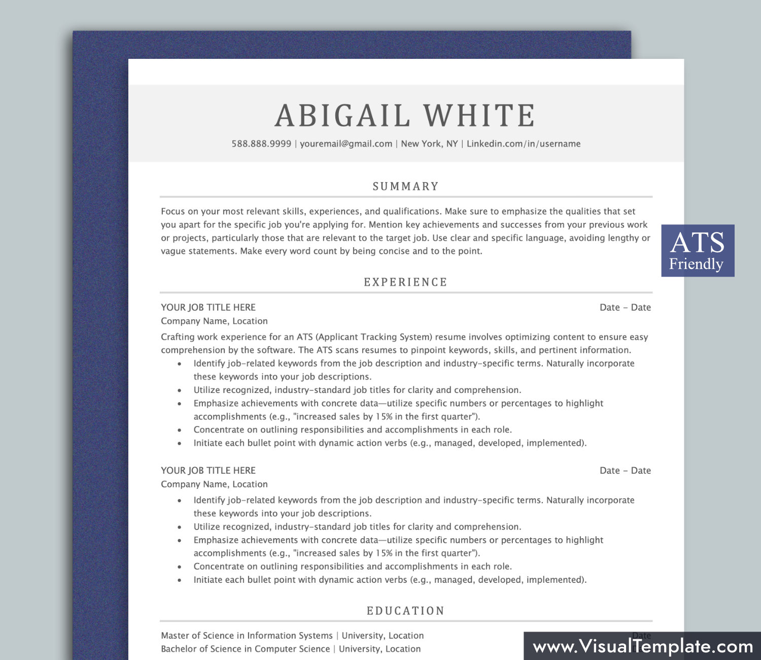 visualtemplate.com-ATS Resume Template