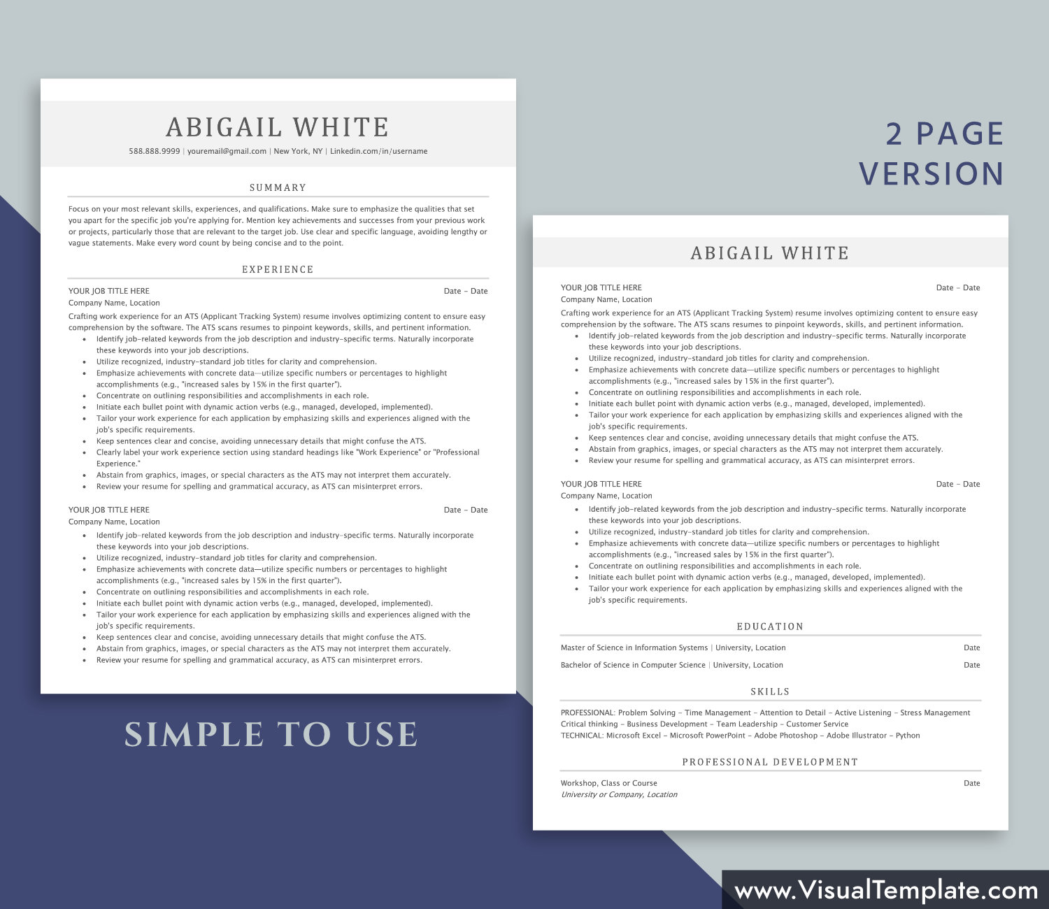 visualtemplate.com-ATS Resume Template