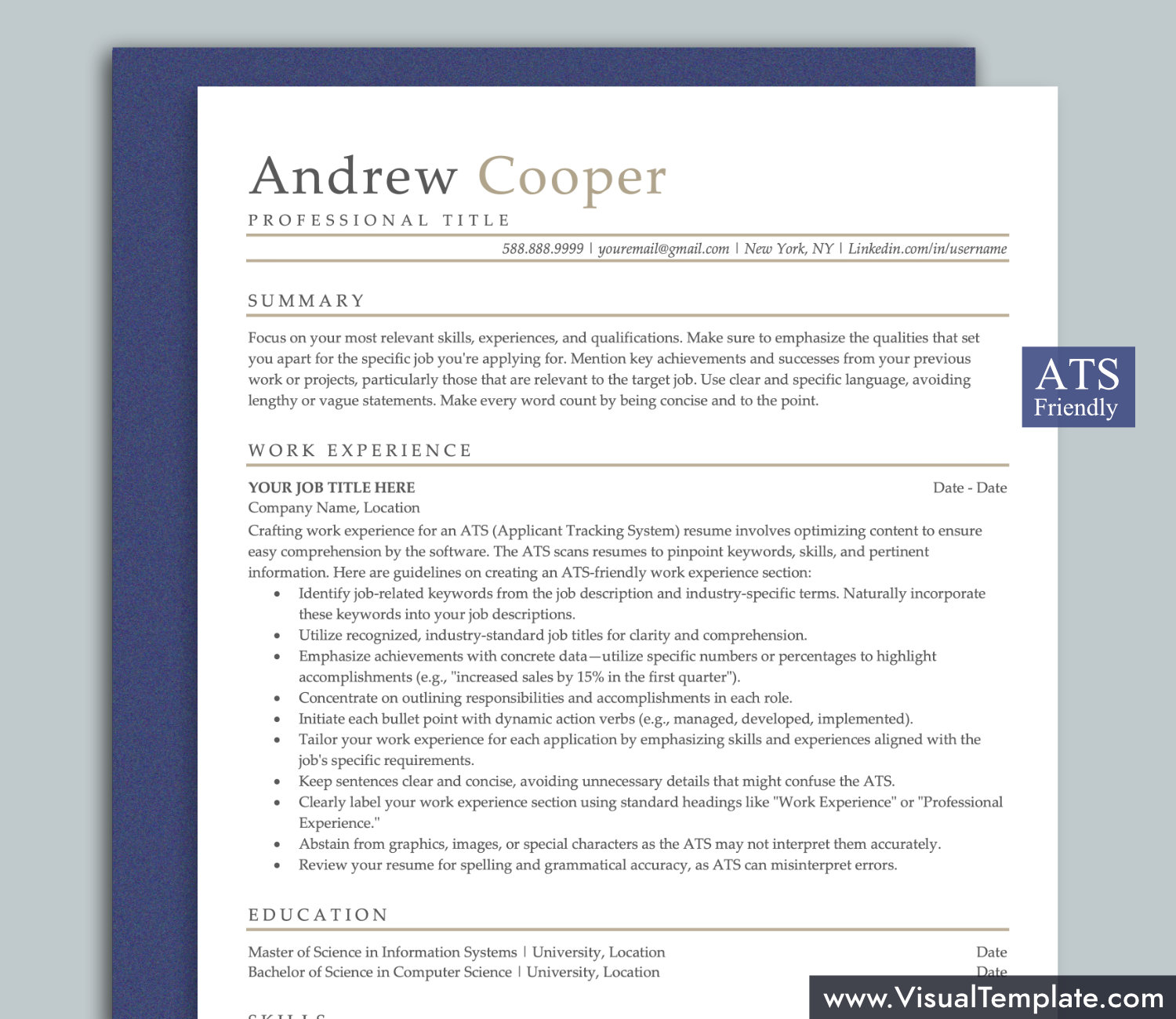 visualtemplate.com-ATS Resume Template