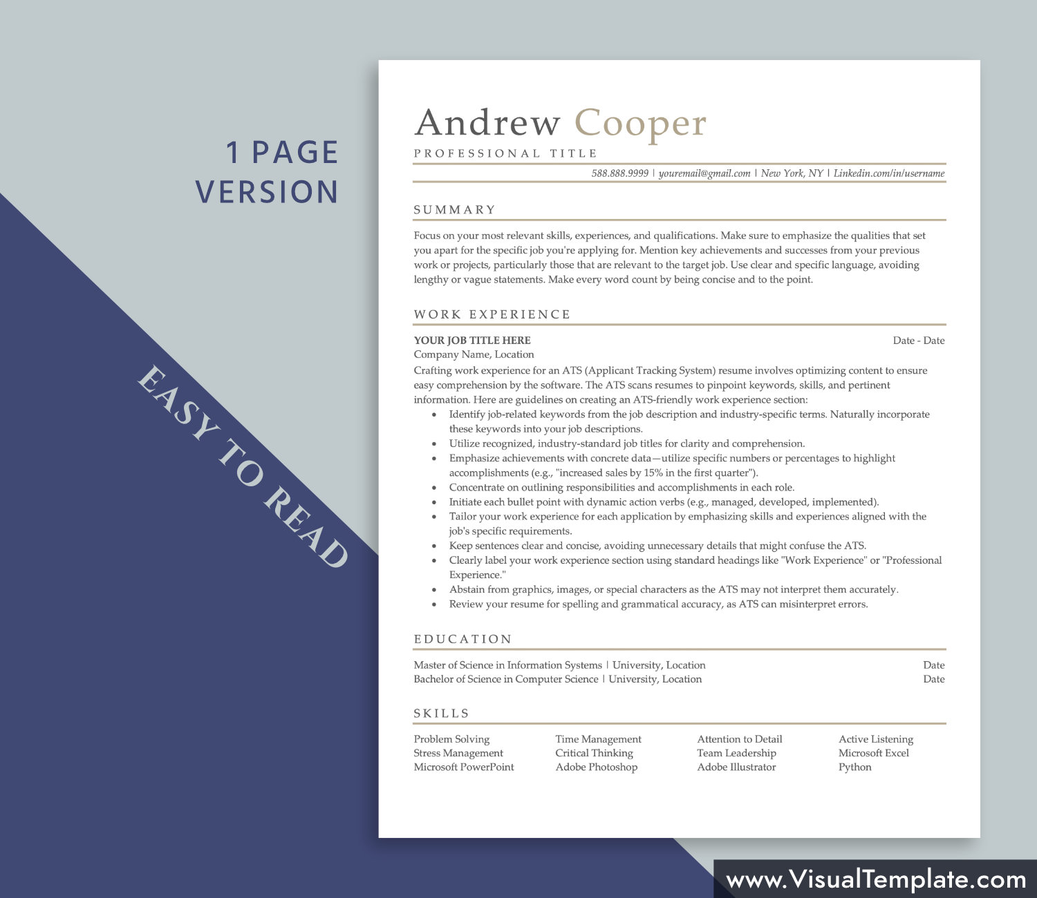 visualtemplate.com-ATS Resume Template