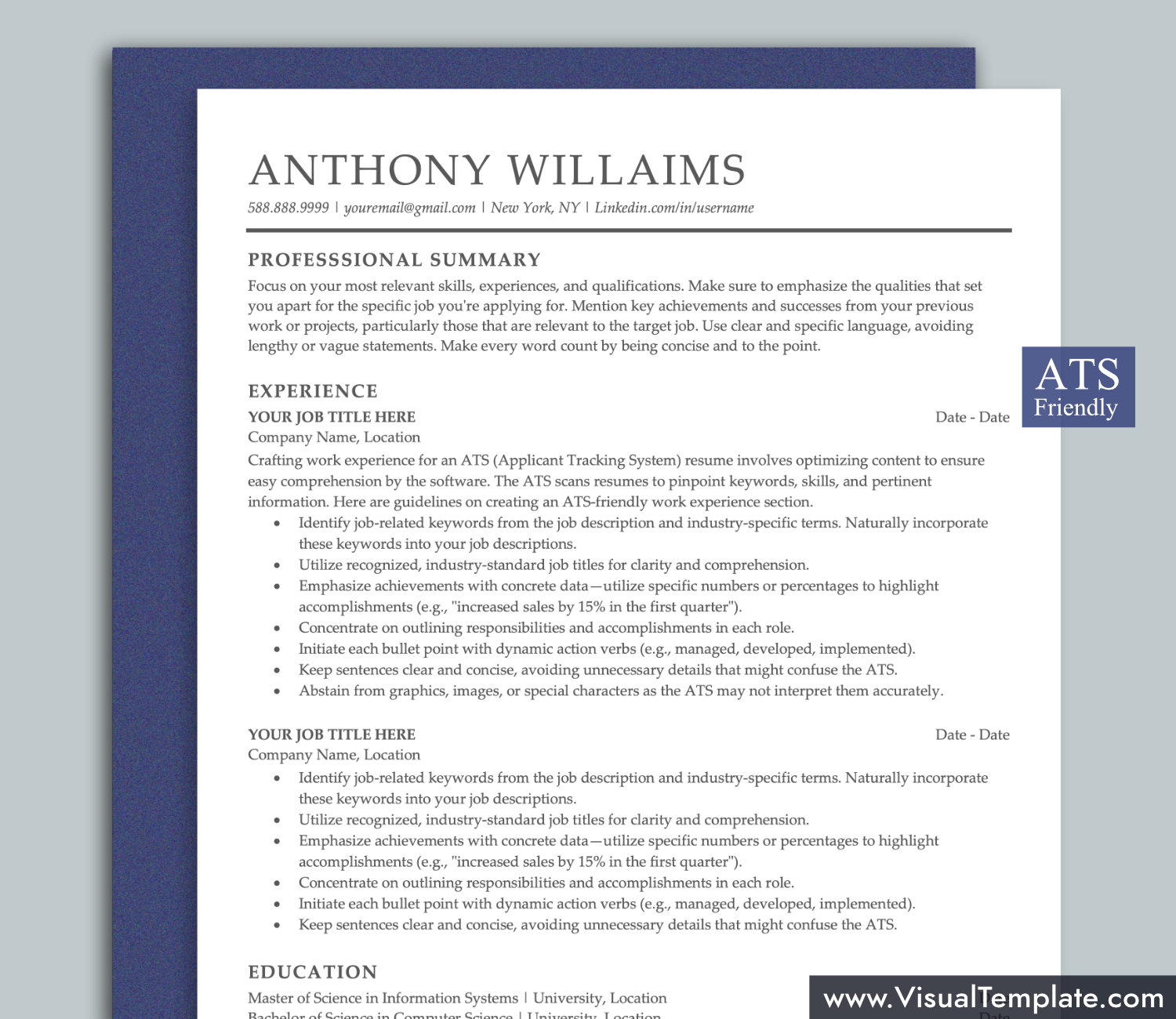 visualtemplate.com-ATS Resume Template