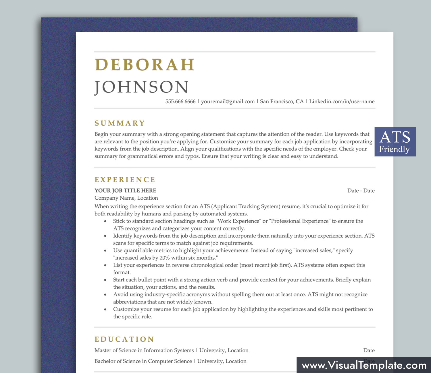 visualtemplate.com-ATS Resume Template