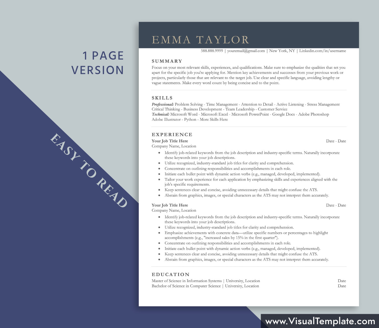 visualtemplate.com-ATS Resume Template