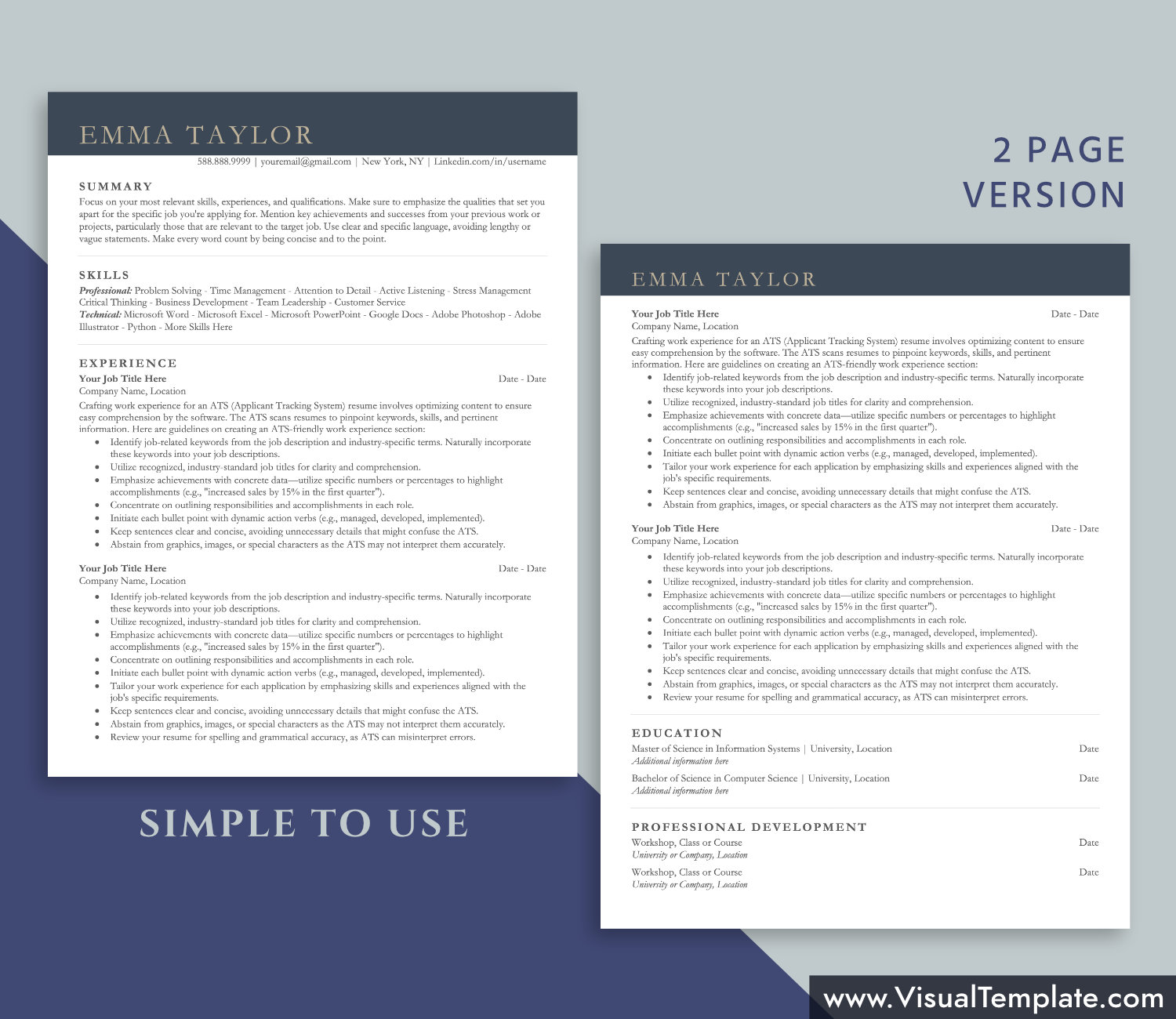 visualtemplate.com-ATS Resume Template