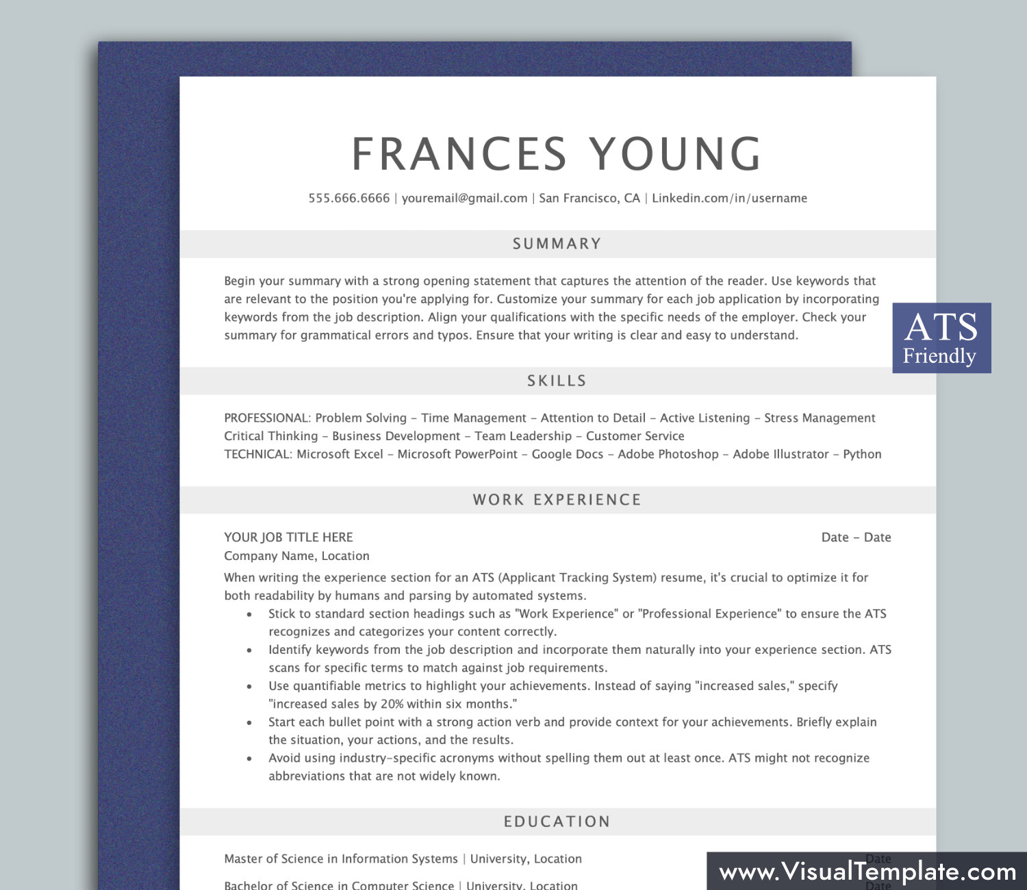 visualtemplate.com-ATS Resume Template