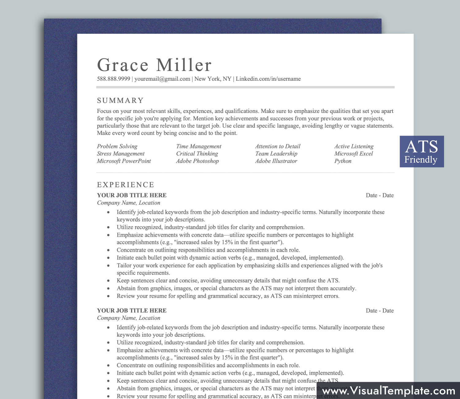 visualtemplate.com-ATS Resume Template