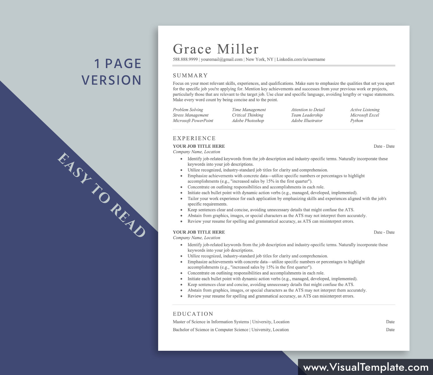 visualtemplate.com-ATS Resume Template