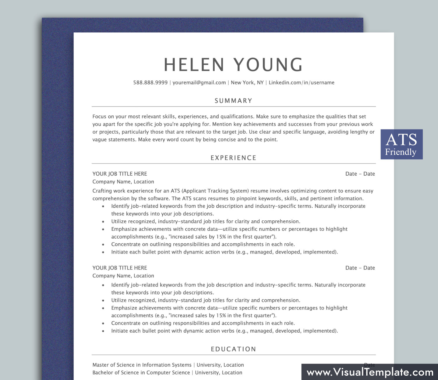 visualtemplate.com-ATS Resume Template