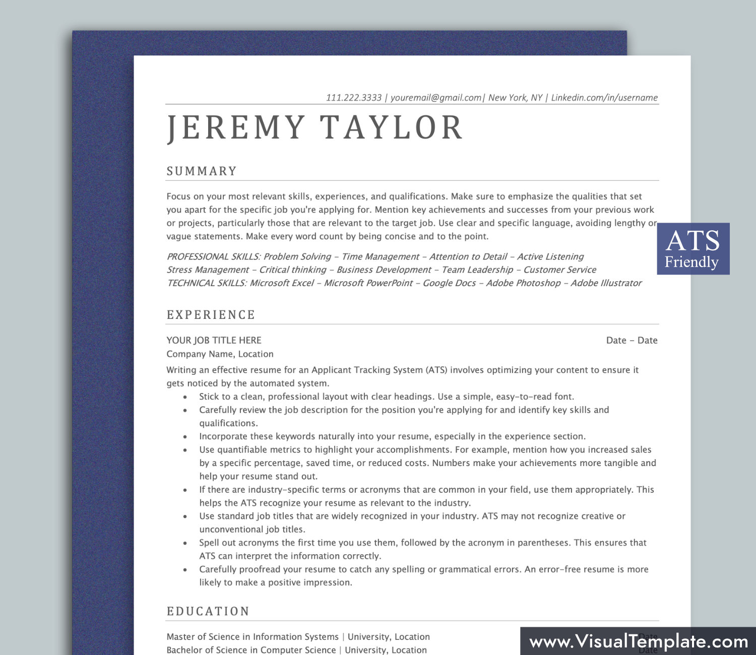 visualtemplate.com-ATS Resume Template