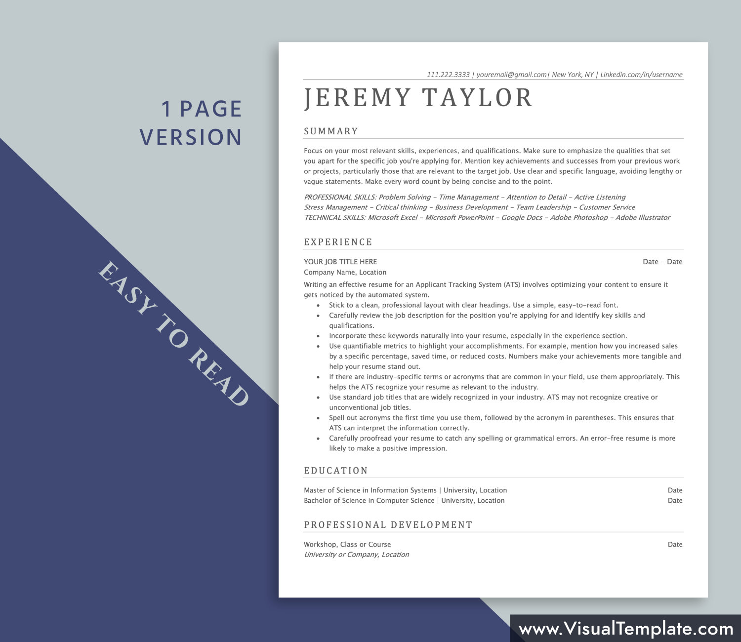 visualtemplate.com-ATS Resume Template