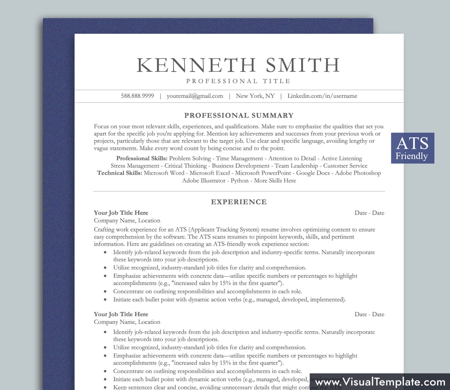 visualtemplate.com-ATS Resume Template