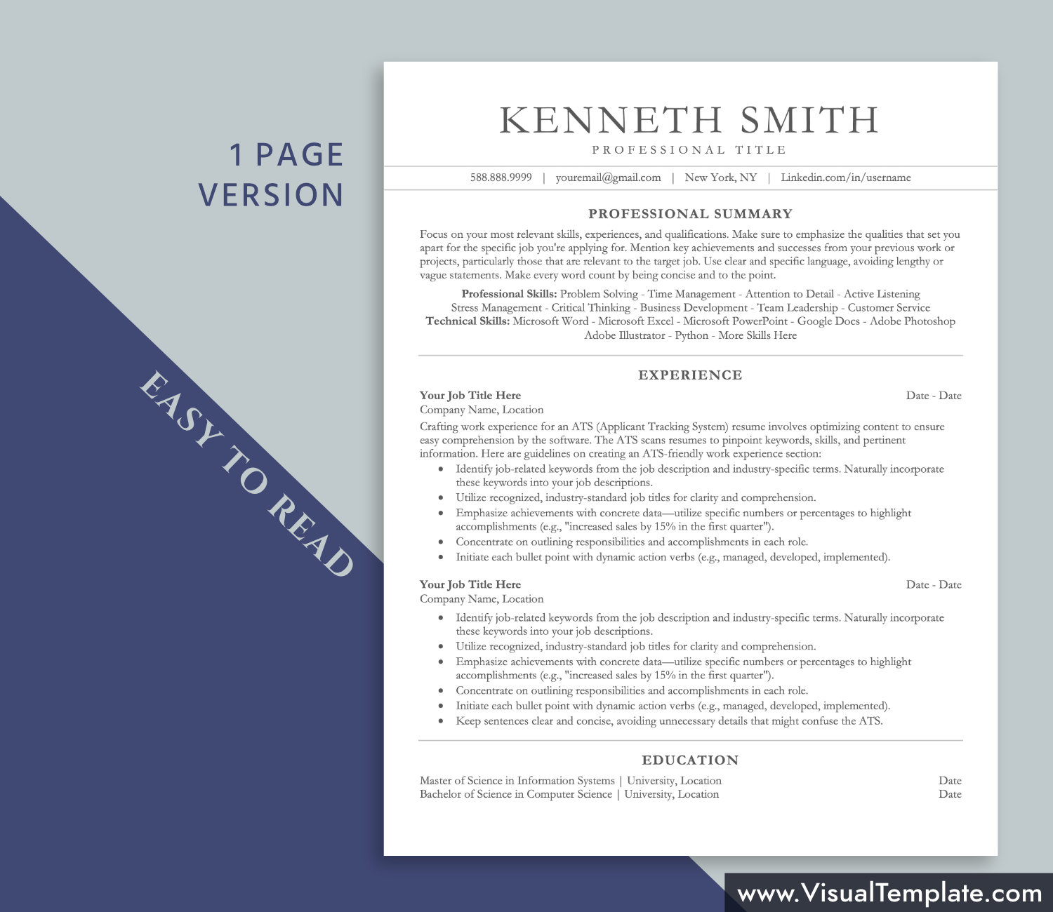visualtemplate.com-ATS Resume Template