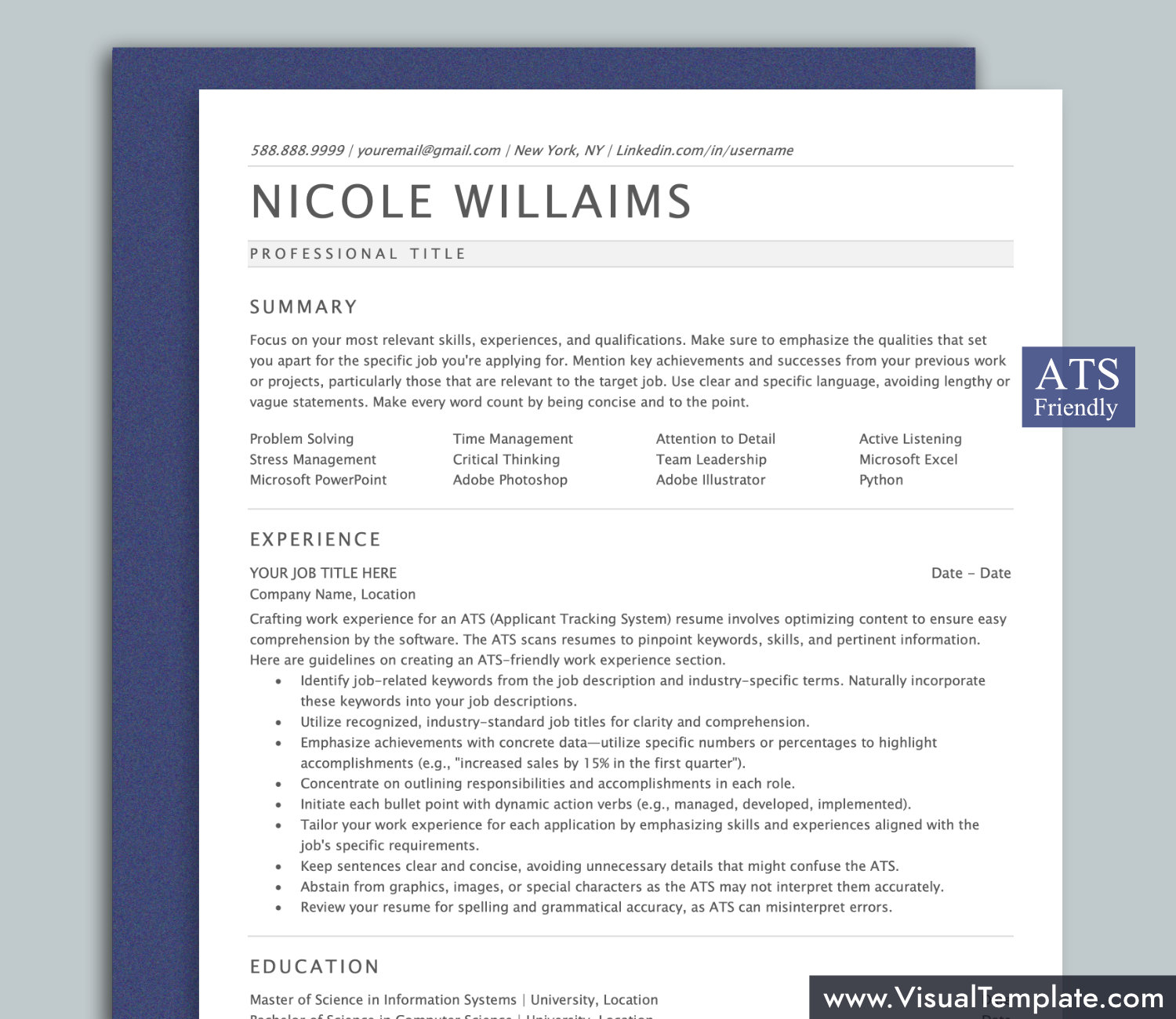 visualtemplate.com-ATS Resume Template