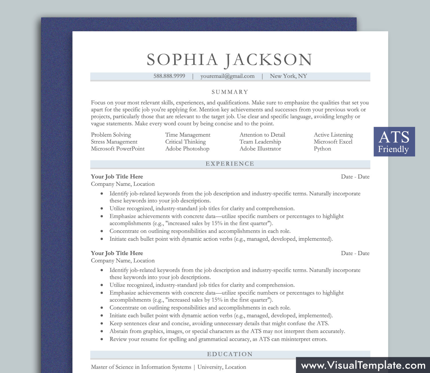 visualtemplate.com-ATS Resume Template