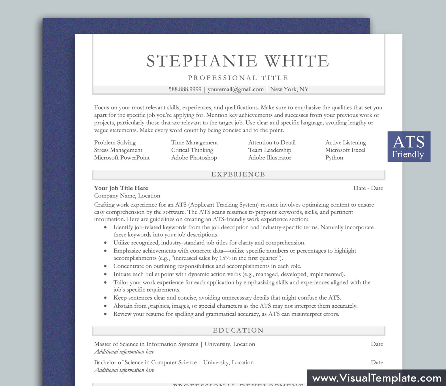 visualtemplate.com-ATS Resume Template