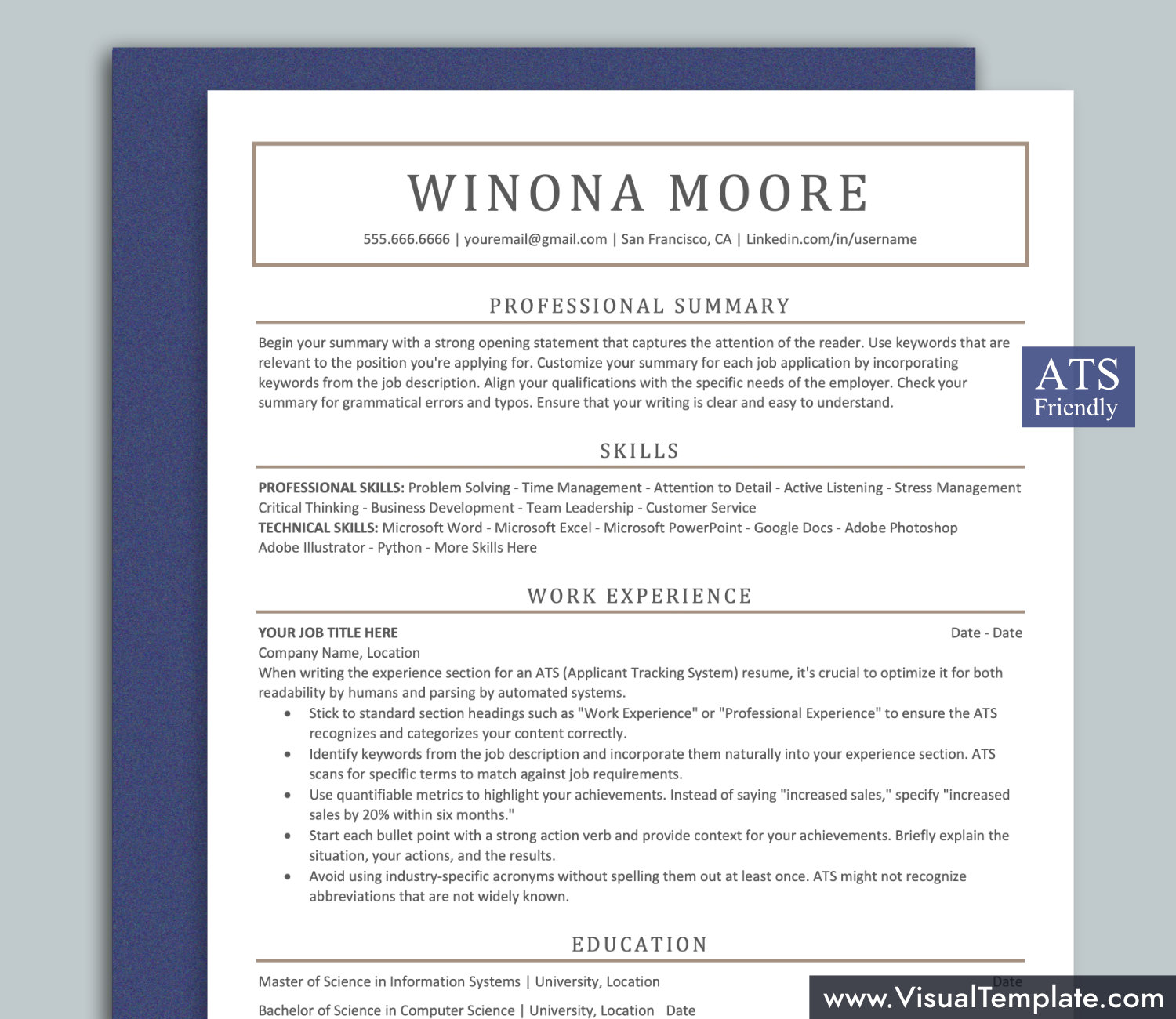 visualtemplate.com-ATS Resume Template