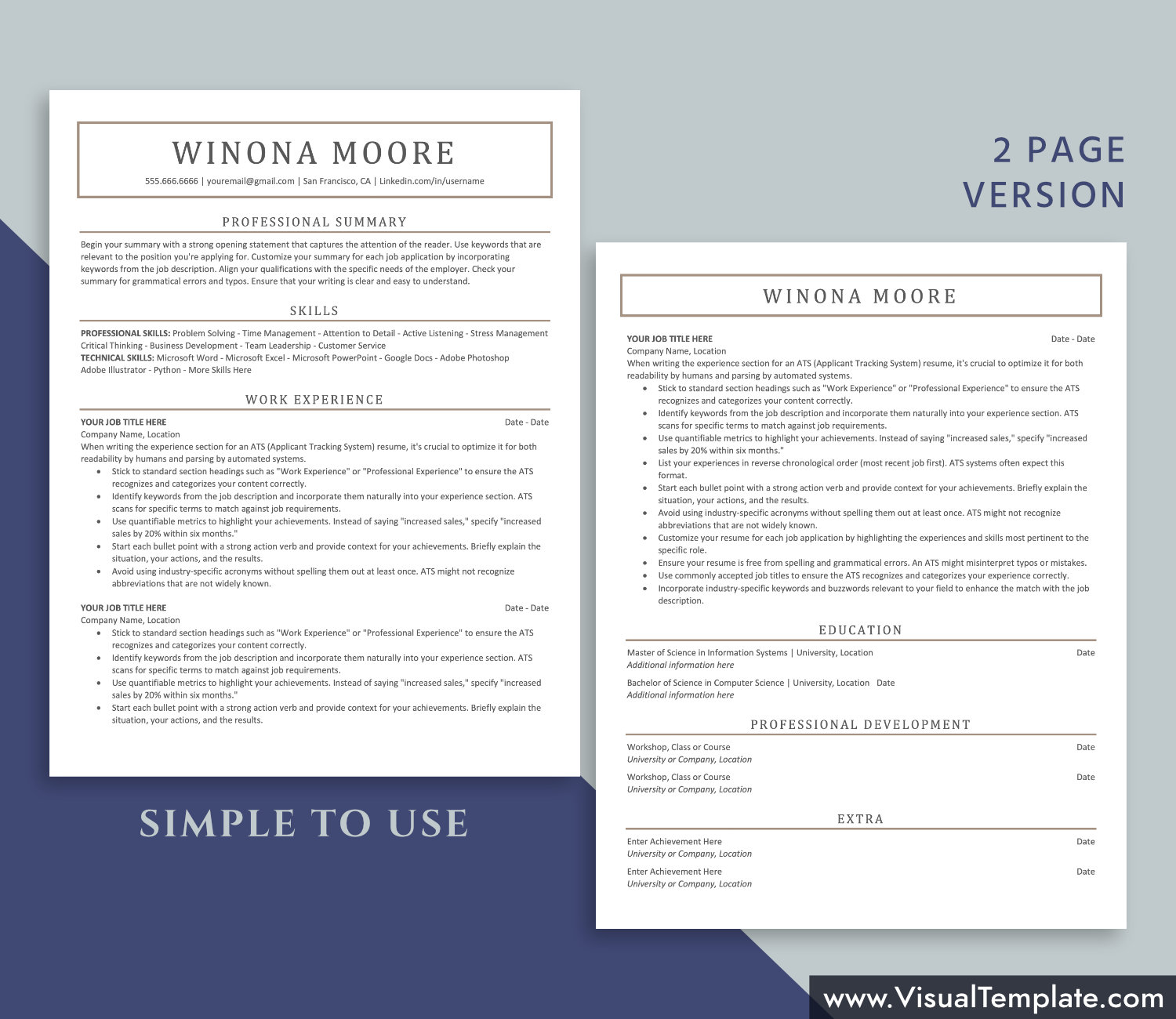 visualtemplate.com-ATS Resume Template