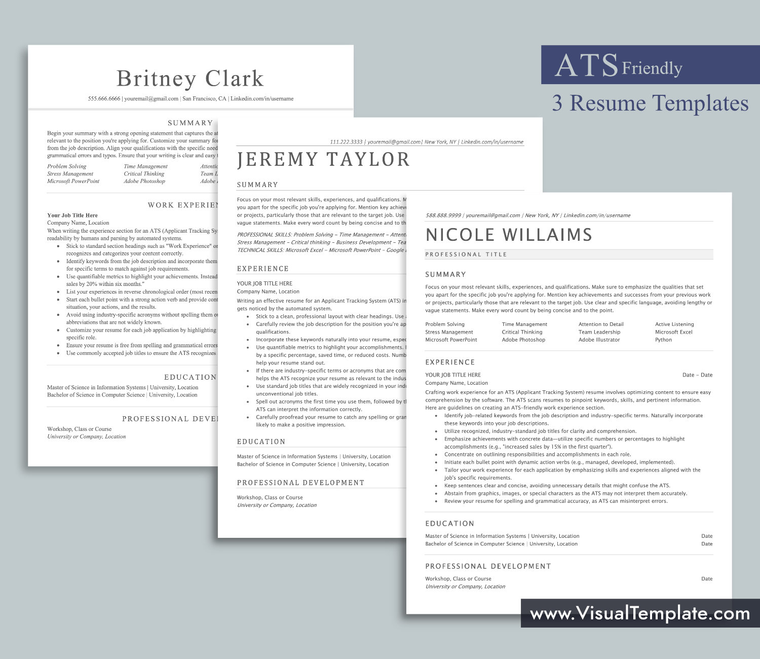 visualtemplate.com-ATS Resume Template