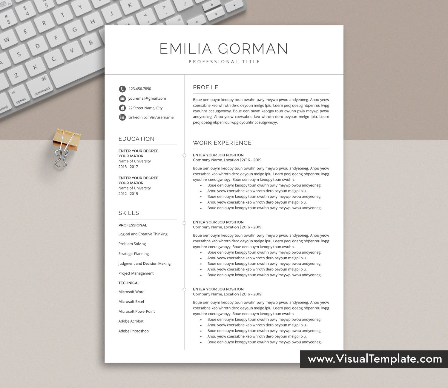 Resume Template for Microsoft Word