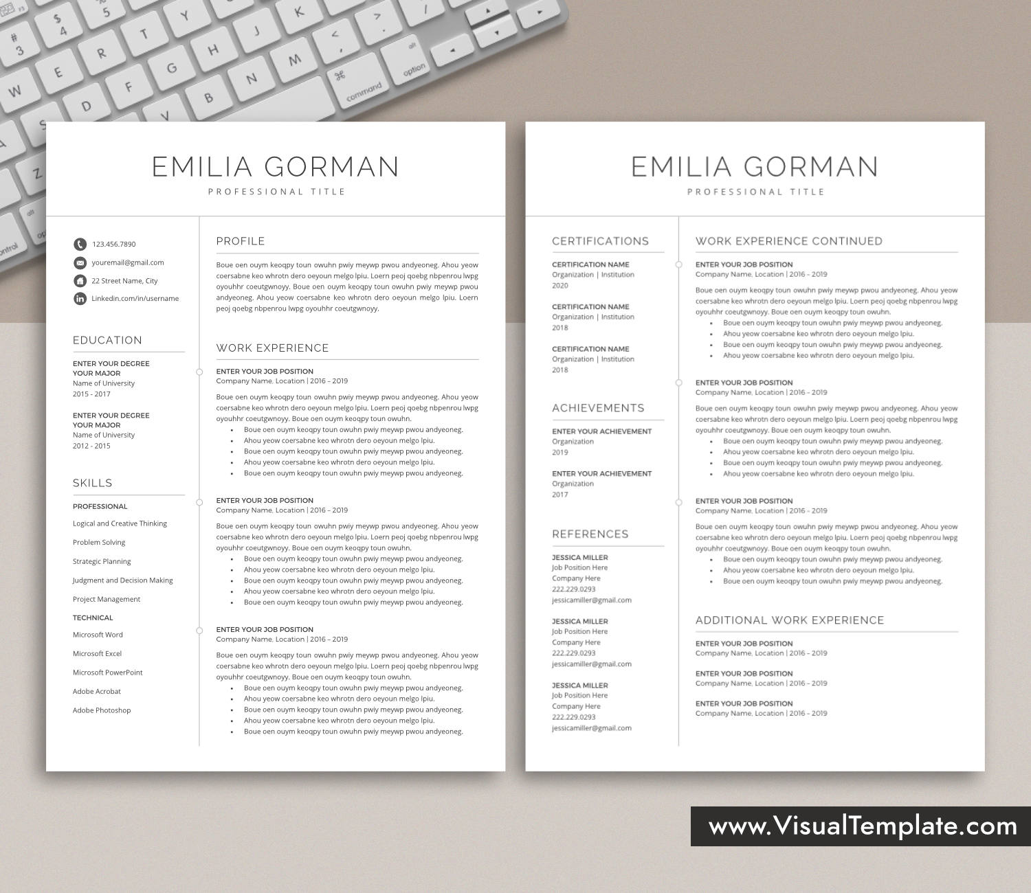 Resume Template for Microsoft Word