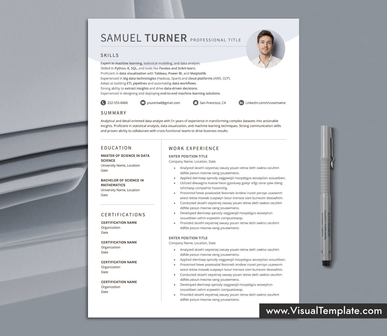 Skills-First Resume Template for Microsoft Word