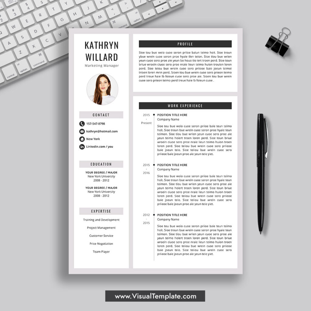 download resume template free word